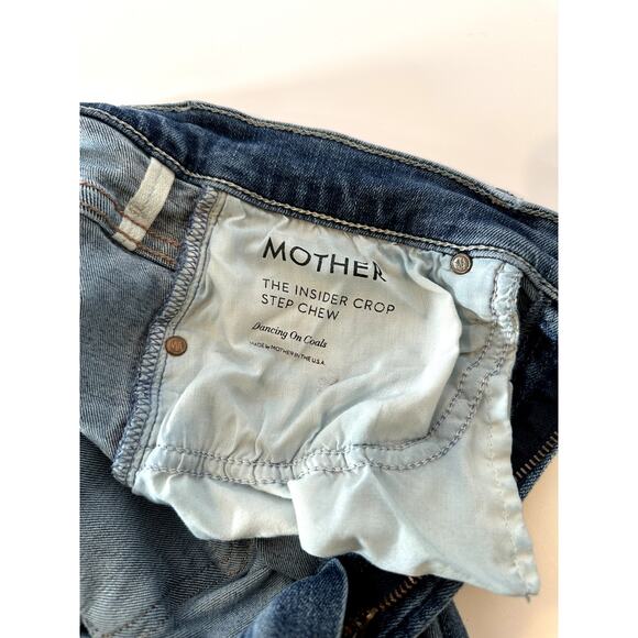 Mother Insider Crop Step Chew 30 raw hem medium wash fair - Picture 8 of 13